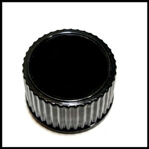 *BLACK CAPS For 1/2oz Round Glass Bottles 18/410 Neck (100 Count)